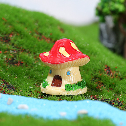 Mini maison champignon miniature en résine MIMO-PW0001-201E-1