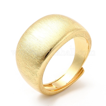 Регулируемое кольцо из латуни с простым покрытием для стойки для женщин RJEW-E064-18G-1