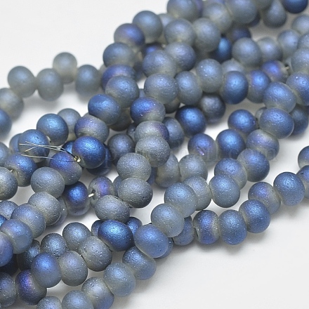 Electroplate Glass Beads Strands EGLA-N0001-15-B01-1
