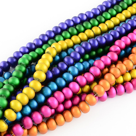 Spray Painted Glass Beads Strands DGLA-R041-12mm-M4-1