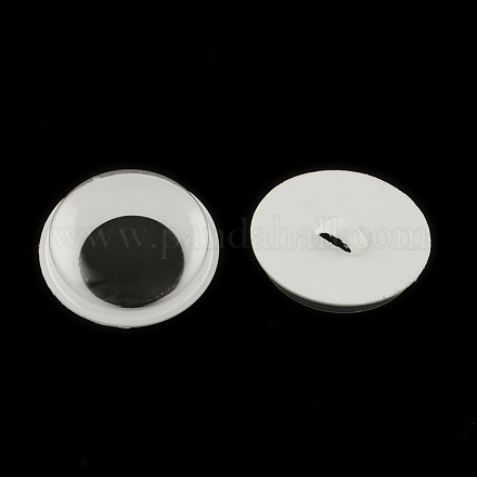 Black & White Plastic Wiggle Googly Eyes Buttons DIY Scrapbooking Crafts Toy Accessories KY-S002A-18mm-1