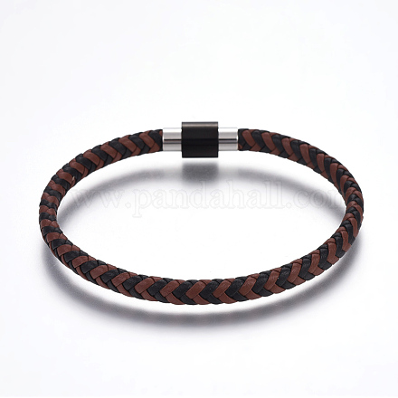 Bracelets en cuir tressé BJEW-E352-29B-1