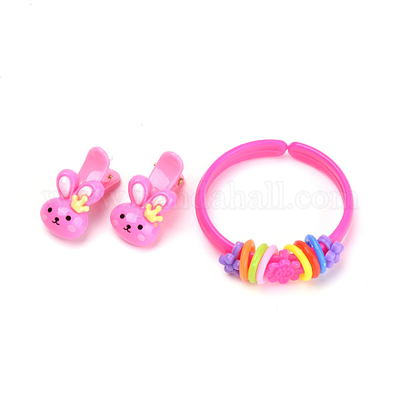 Adorabili set di accessori per capelli per bambini con coniglietti OHAR-S193-25-1
