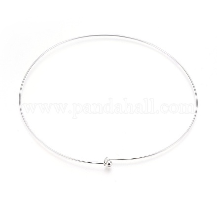 真鍮製ネックレス作り  硬いネックレス  サイズ：内径約127mm  厚さ1mm  ビーズ：直径約5mm。 J0Y29041-1