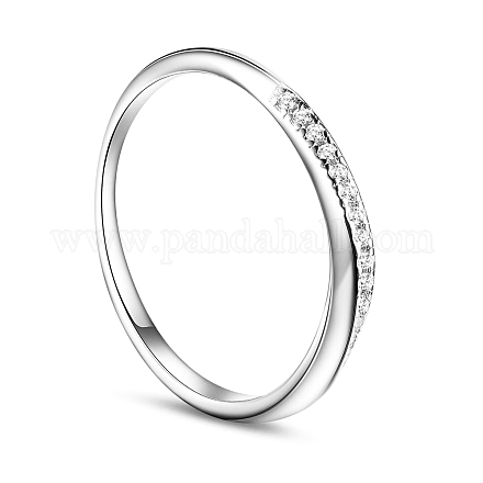 Shegrace classico anello da dito in argento sterling placcato rodio JR395B-1