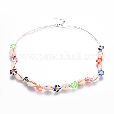 Coquille colliers en perles NJEW-JN02303-1