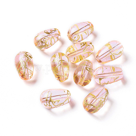 Drawbench perles de verre transparentes GLAA-L023-B-07-1