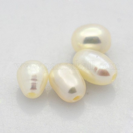 Perlas naturales abalorios de agua dulce cultivadas PEAR-M008-02-1