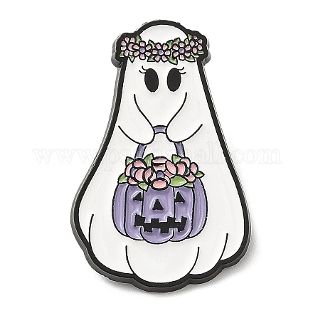 Épingle en émail fantôme sur le thème d'Halloween JEWB-E023-06EB-04-1