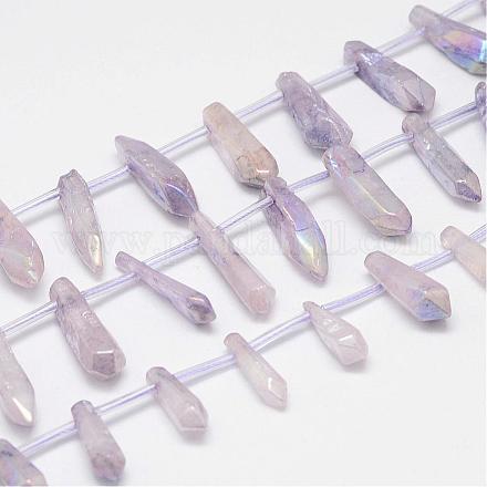 Natural Crystal Pointed Bead Strands G-G940-02-1