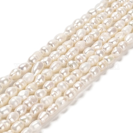 Fili di perle di perle d'acqua dolce coltivate naturali PEAR-E016-152-1