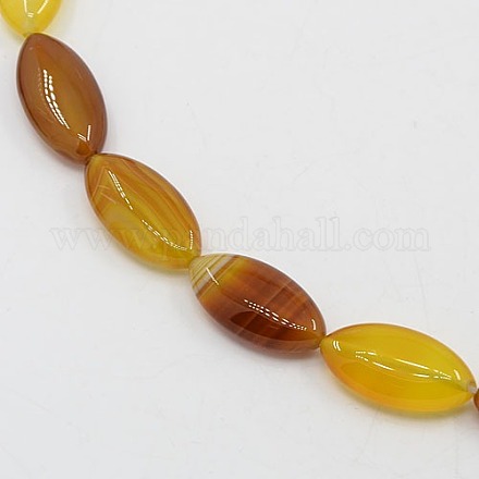 Natural Striped Agate/Banded Agate Beads Strands G-L007-02-1