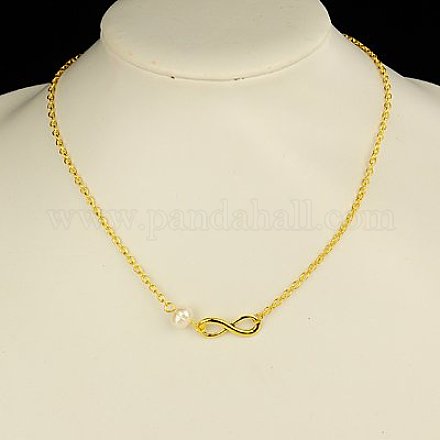 Perfect Valentines Gift Tibetan Style Infinity Pendant Necklaces NJEW-JN00417-02-1