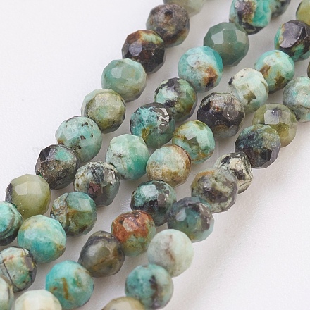 Brins de perles turquoises africaines naturelles (jaspe) G-F568-126-1