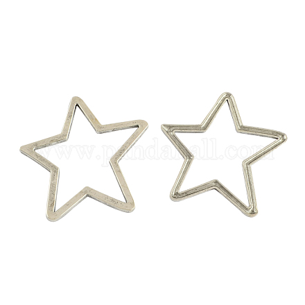 Tibetan Style Star Alloy Linking Rings TIBE-2931-AS-FF-1