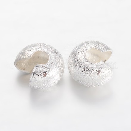 Caches perles texturées à écraser en laiton KK-F371-77S-1