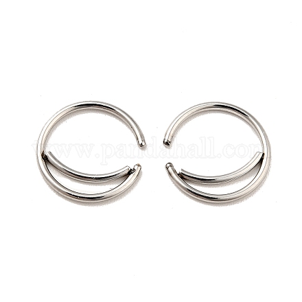 Носовые кольца из хирургической нержавеющей стали в форме полумесяца 316 AJEW-I065-01P-1
