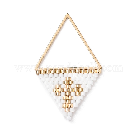Handmade Japanese Seed Beads Pendants PALLOY-MZ00136-02-1