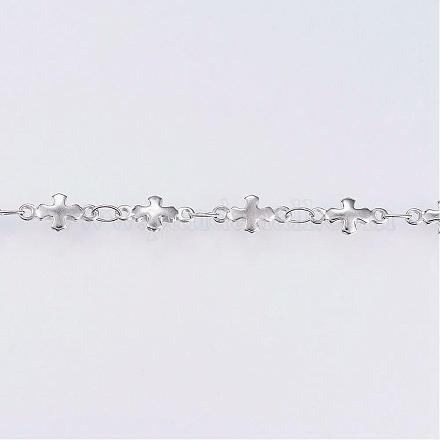 Handmade 304 Stainless Steel Bar Link Chains STAS-G038-24P-1