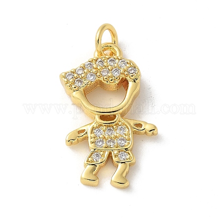 Латунные микро проложить кубического циркония подвески KK-P292-21G-G-1