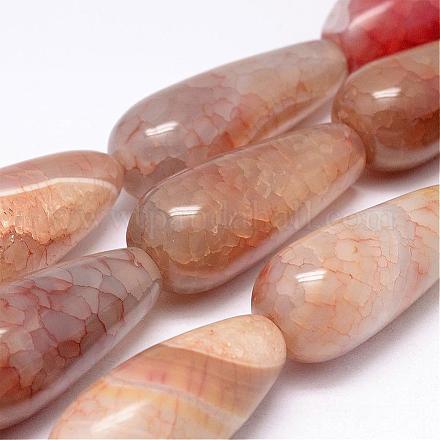 Natural Crackle Agate Bead Strands G-P192-05A-1