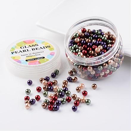 Set di perline di perle di vetro HY-JP0001-02-F-1