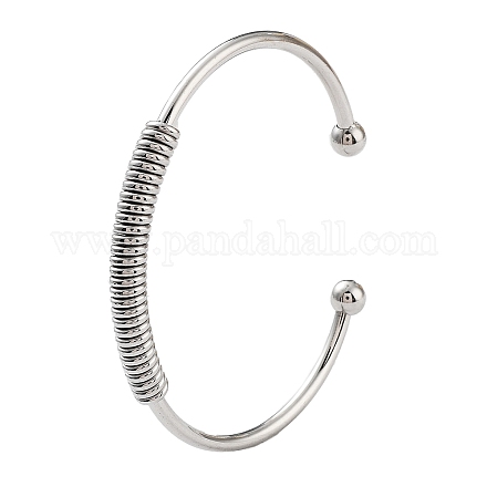 304 Stainless Steel Cuff Bangles for Women BJEW-M310-02P-1