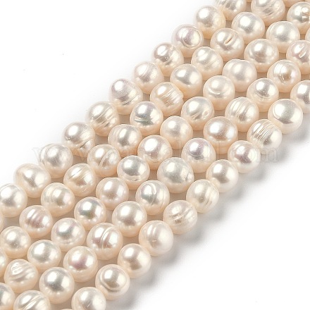 Fili di perle di perle d'acqua dolce coltivate naturali PEAR-L033-22-1
