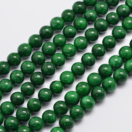 Chapelets de perles en jade de malaisie naturelle G-A146-8mm-B04-1