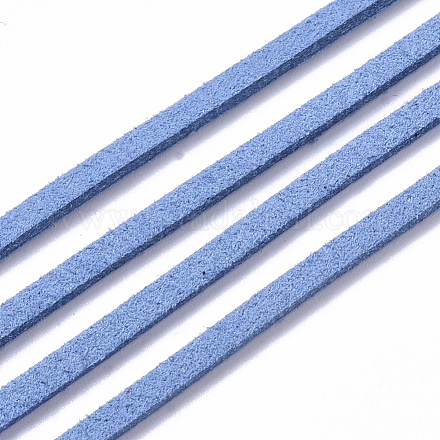 Cordón de gamuza tono azul dodger X-LW14197Y-1