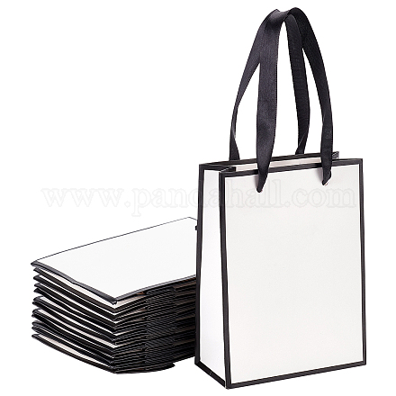Benecreat sacs en papier rectangle à bordure noire CARB-BC0001-16-1