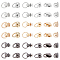 36 Sets 9 Style Alloy Ball Studs Rivets, with Philip's Head Screw and Jump Rings, for Phone Case DIY, DIY Leather Craft Purse Accessories, Mixed Color, 4 sets/style