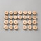 Wood Beads, Flat Round & Letter, Letter A~Z, 15x8mm, Hole: 3mm, 26pcs/set