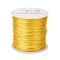 Nylon Thread, Rattail Satin Cord, Gold, 1.0mm, about 76.55 yards(70m)/roll