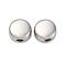 304 Stainless Steel Beads, Flat Round, Anti-Tarnish, Stainless Steel Color, 8x4.5mm, Hole: 2mm