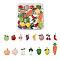 Alloy Enamel Pendants, Mixed Shapes, Light Gold, Mixed Color, 60pcs/box