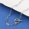 Non-Tarnish Unisex 304 Stainless Steel Paperclip Chain Necklaces, with Toggle Clasps, Stainless Steel Color, 17.71 inch(45cm)