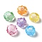 Handmade Bumpy Lampwork Beads, Wheel Shape, Colorful, 14x8mm, Hole: 1.8mm