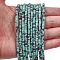 Dyed Synthetic Turquoise Beads Strands, Flat Round/Disc, Frosted, Heishi Beads, Medium Aquamarine, 4x2~2.5mm, Hole: 0.8~0.9mm, about 161~164pcs/strand, 14.96''~15.12''(38~38.4cm)