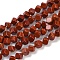 Natural Red Jasper Beads Strands, Cube, 7.5~8.5x6.5~8.5x5.5~6.5mm, Hole: 0.7mm, about 52~56pcs/strand, 15.16~15.87''(38.5~40.3cm)