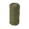 Cotton Macrame Cord, Round Macrame Rope for Wall Hangers, Boho Decorations, DIY Macrame Craft, Dark Olive Green, 3mm, about 109.36 Yards(100m)/Roll
