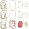 CHGCRAFT 140 Pcs 7 Styles Hollow Pendant Frame Pendant bezels for Resin Brass Linking Rings for Jewelry Making DIY for Earring Making