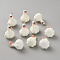 Flocking Resin Pendants, with Loop, Duck, 29.5x18x17.5mm, Hole: 1.8mm