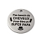 Anti-Tarnish 201 Stainless Steel Pendants, Message Charm, Flat Round Charm, Stainless Steel Color, 30x1.5mm, Hole: 2.5mm