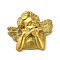 Opaque Resin Cabochons, Angel, Random Back Color, Gold, 28x32.5x11.5mm
