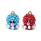 Seed Beads Beaded Charms, Octopus Pendant, Mixed Color, 16.5x13.5x13.5mm, Hole: 1.8mm, 2pcs/set