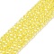 Electroplate Glass Beads Strands, Pearl Luster Plated, Faceted, Rondelle, Yellow, 2.9~3.3x2mm, Hole: 0.8mm, about 135~140pcs/strand, 32~34cm