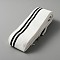 Polyester Elastic Cords, Flat with Strip Pattern, White, 50~55mm, about 1.20 Yards(1.1m)/Strand