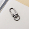 Alloy Swivel Clasps, Lanyard Push Gate Snap Clasps, Gunmetal, 3.3x1.3x0.5cm, Hole: 10x7mm