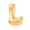 304 Stainless Steel Pendants, Letter Charm, Ion Plating(IP), Real 18K Gold Plated, Letter L, 21x14x6mm, Hole: 3.5x2.2mm